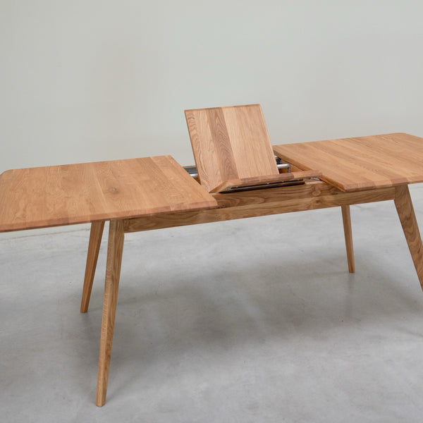 NordicStory Mesa de comedor extensible de madera maciza roble Geneva