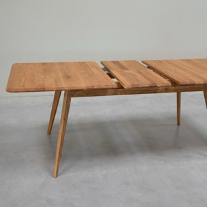 NordicStory Mesa de comedor extensible de madera maciza roble Geneva