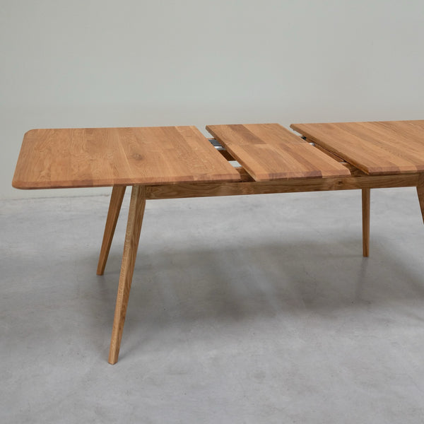 NordicStory Mesa de comedor extensible de madera maciza roble Geneva