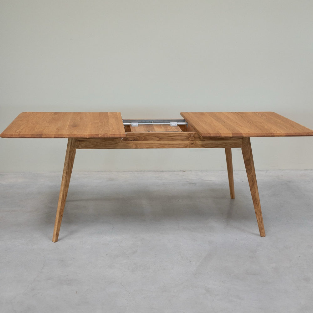 NordicStory Mesa de comedor extensible de madera maciza roble Geneva