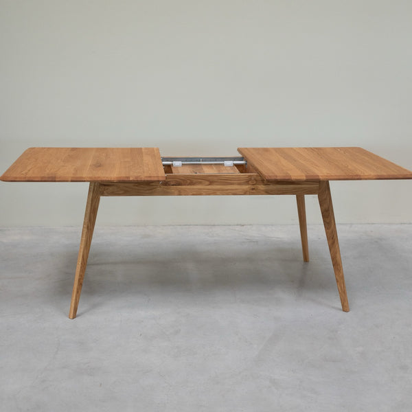 NordicStory Mesa de comedor extensible de madera maciza roble Geneva