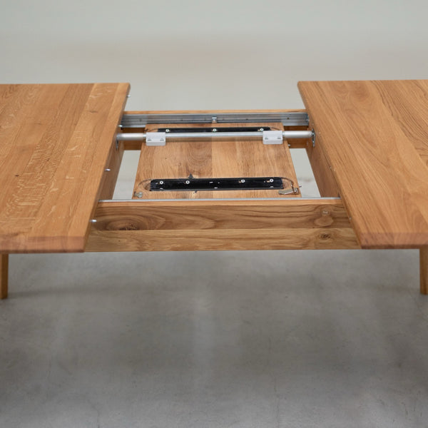 NordicStory Mesa de comedor extensible de madera maciza roble Geneva
