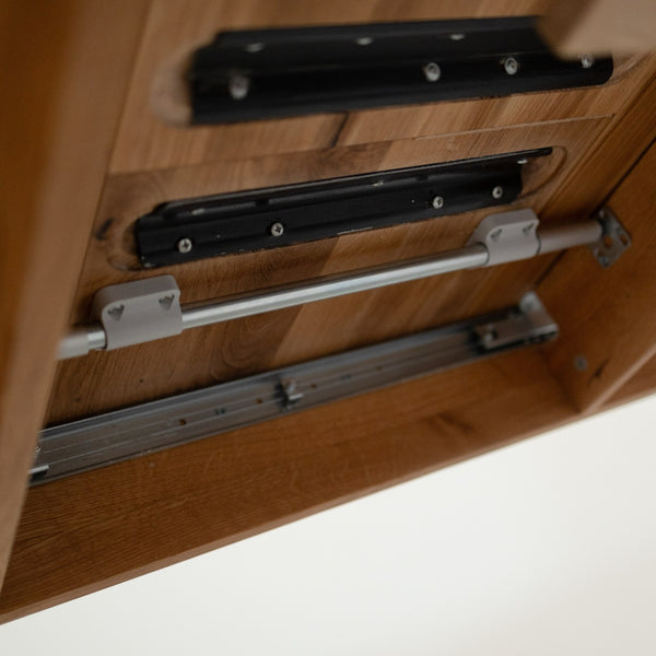 NordicStory Mesa de comedor extensible de madera maciza roble Geneva