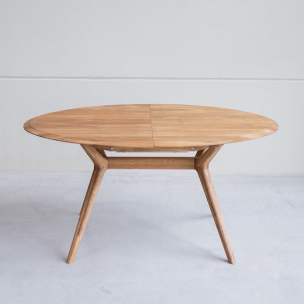 NordicStory Mesa extensible de comedor de madera maciza de roble Carmen