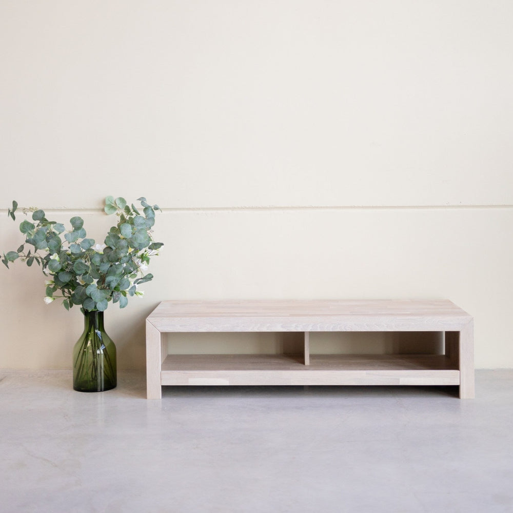 NordicStory Mueble de TV de madera maciza de roble