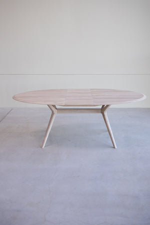 NordicStory Mesa extensible de comedor de madera maciza de roble Carmen