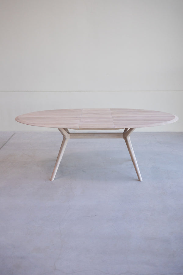 NordicStory Mesa extensible de comedor de madera maciza de roble Carmen