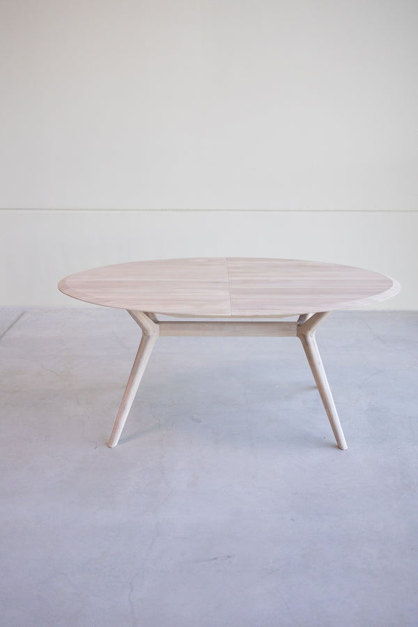 NordicStory Mesa extensible de comedor de madera maciza de roble Carmen