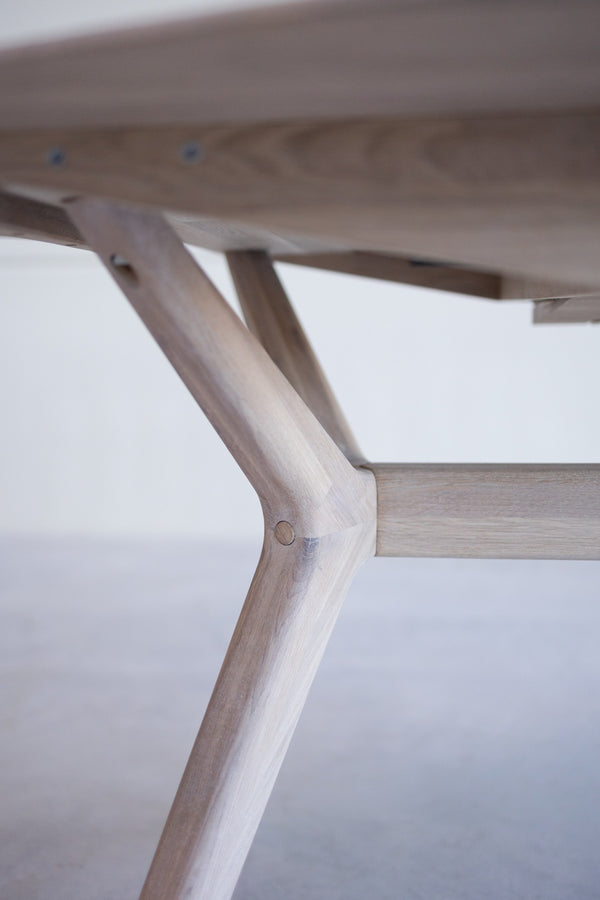 NordicStory Mesa extensible de comedor de madera maciza de roble Carmen