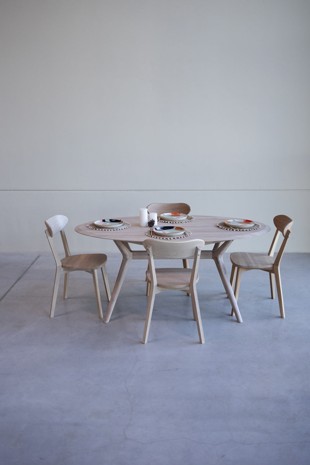 NordicStory Mesa extensible de comedor de madera maciza de roble Carmen