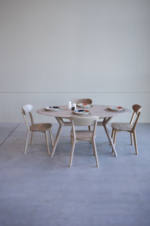 NordicStory Mesa extensible de comedor de madera maciza de roble Carmen
