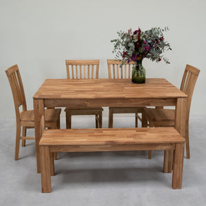 NordicStory Banco de madera maciza de roble Mauritz 4