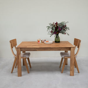NordicStory Mesa de comedor de madera maciza de roble