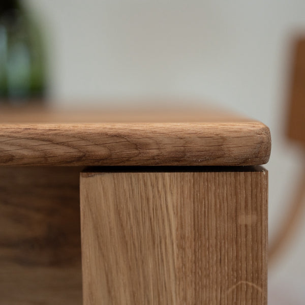 NordicStory Mesa de comedor de madera maciza de roble