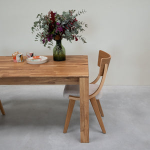 NordicStory Mesa de comedor de madera maciza de roble