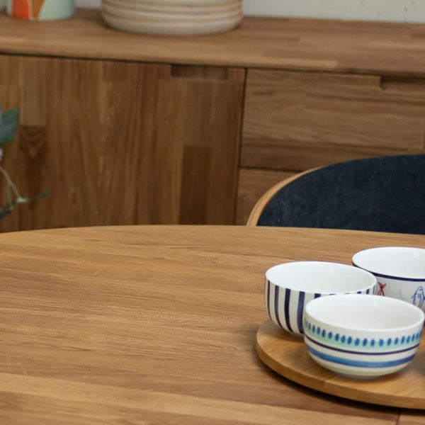 VESKOR Pack de 2 o 4 Sillas de Comedor de madera maciza de roble Knut, tapizado Beige/Gris Antracita Roble.Store