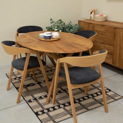 NordicStory Mesa extensible de comedor de madera maciza de roble Carmen Roble.Store