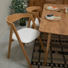 Veskor Pack de 2 o 4 Sillas de Comedor de Madera Maciza de Roble Oscar, tapizado Blanco Roble.Store