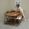 VESKOR Pack de 2 o 4 Sillas de Comedor de Madera Maciza de Roble Oscar, tapizado Blanco