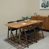 NordicStory Mesa de comedor rectangular y extensible de madera maciza de roble Escandi