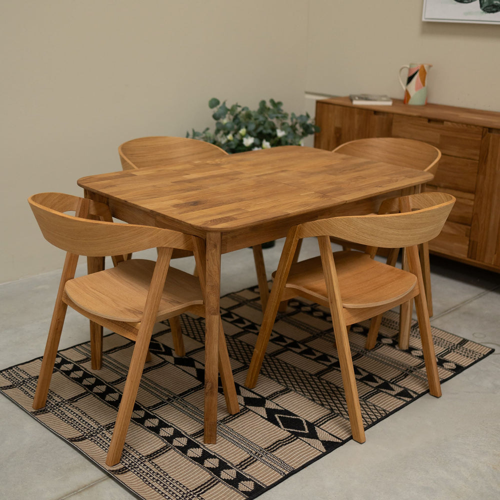 Veskor Pack de 2 o 4 Sillas de Comedor de Madera Maciza de Roble Knut Roble.Store