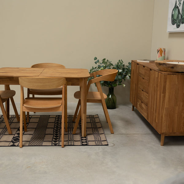 NordicStory Mesa extensible de comedor de madera maciza de roble France Roble.Store