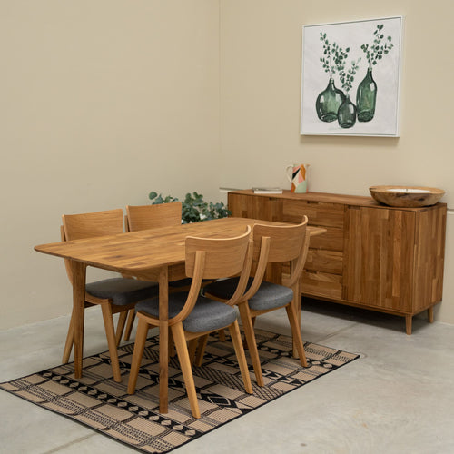 NordicStory Mesa extensible de comedor de madera maciza de roble France Roble.Store