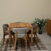 Veskor Pack de 2 o 4 Sillas de Comedor de Madera Maciza de Roble Claus, tapizado Gris o Marron Roble.Store