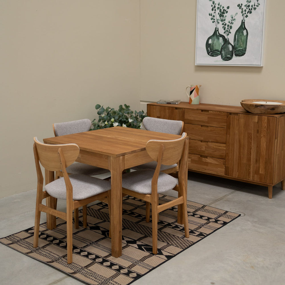 NordicStory Mesa extensible de comedor de madera maciza de roble Marsi Roble.Store