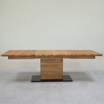 NordicStory Mesa de comedor extensible de madera maciza roble Bremen, 160-250 x 90 x 75 cm.