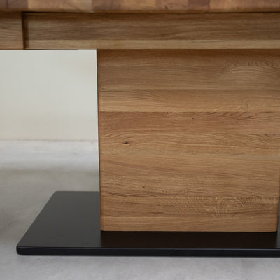 NordicStory Mesa de comedor extensible de madera maciza roble Bremen, 160-250 x 90 x 75 cm.