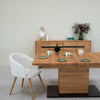 NordicStory Mesa de comedor extensible de madera maciza roble Bremen, 160-250 x 90 x 75 cm.