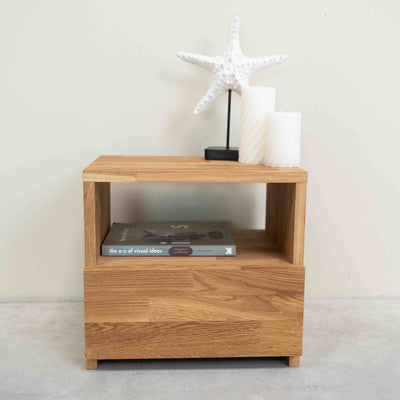 Roble.Store Mesita de noche de madera maciza de roble