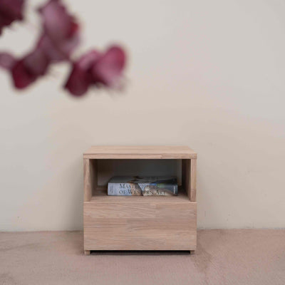 Roble.Store Mesita de noche de madera maciza de roble
