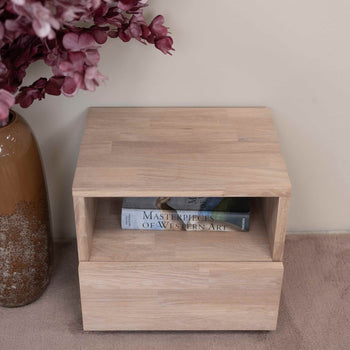 Roble.Store Mesita de noche de madera maciza de roble