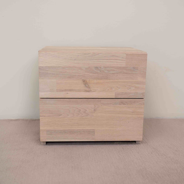 NordicStory Mesita de noche de madera maciza de roble sostenible