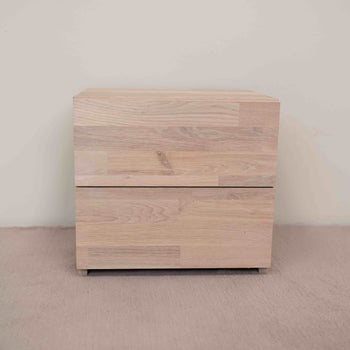 NordicStory Mesita de noche de madera maciza de roble sostenible