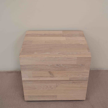 NordicStory Mesita de noche de madera maciza de roble sostenible