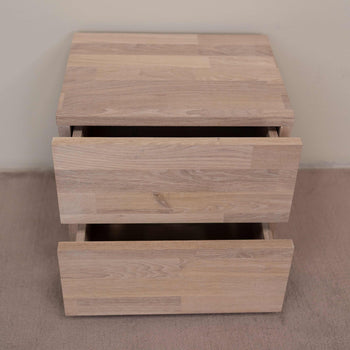 NordicStory Mesita de noche de madera maciza de roble sostenible