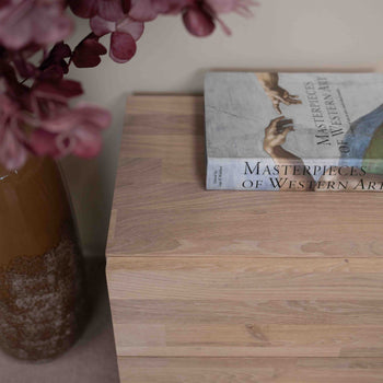 NordicStory Mesita de noche de madera maciza de roble sostenible