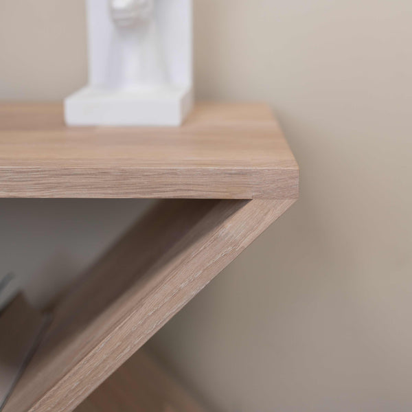 Mesa auxiliar, mesita de noche de madera maciza de roble Denmark