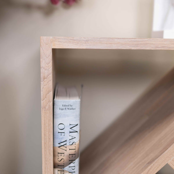 Mesa auxiliar, mesita de noche de madera maciza de roble Denmark