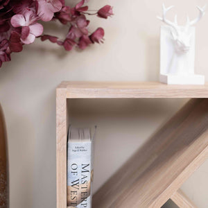 Mesa auxiliar, mesita de noche de madera maciza de roble Denmark