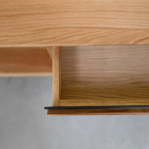 NordicStory Mueble de TV de madera maciza roble Bremen, 160 x 42 x 50 cm.