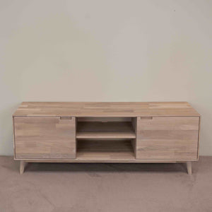 NordicStory Mueble de TV de madera maciza de roble sostenible