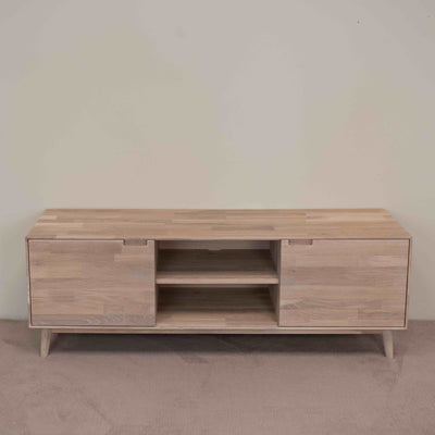 NordicStory Mueble de TV de madera maciza de roble sostenible
