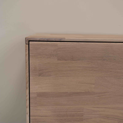 NordicStory Mueble de TV de madera maciza de roble sostenible