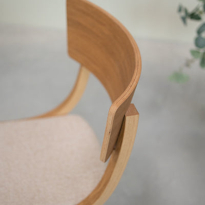 VESKOR Pack de 2 o 4 Sillas de Comedor de Madera Maciza de Roble Lucas, tapizado Gris o Beige