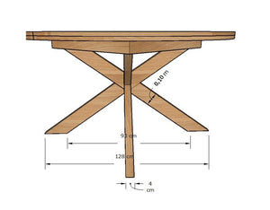 Mesa de comedor redonda y extensible de madera maciza de roble Holger | NordicStory