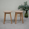 NordicStory Pack de 2 o 4 Taburetes de Comedor de Madera Maciza Diana, tapizado
